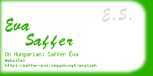 eva saffer business card