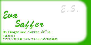 eva saffer business card